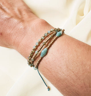 BRAZALETE TRIPLE  MULTICOLOR
