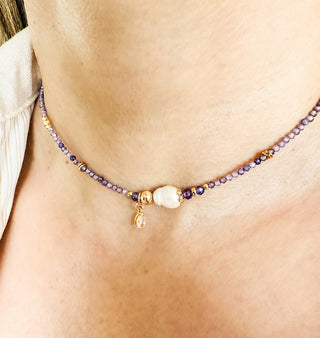 CHOKER ZIRCONIA VIOLETA