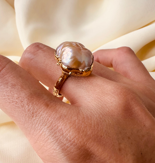 ANILLO PERLA BARROCA