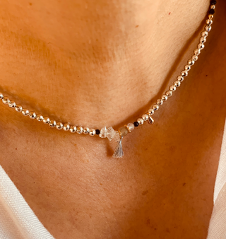 CHOKER HERKIMER & LABRADORITA