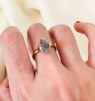 ANILLO LABRADORITA METALIC GRAY