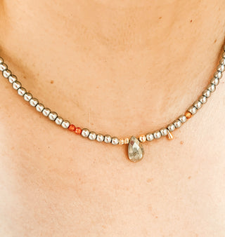 CHOKER PERLA CRISTAL & LABRADORITA
