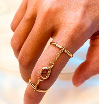 ANILLO CHAIN RING AMETHYST