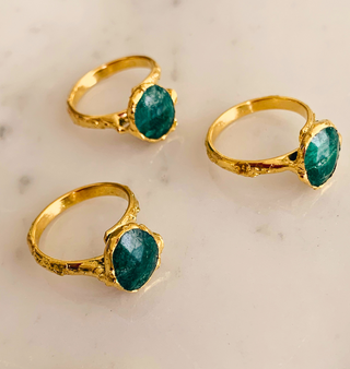 ANILLO CUARZO VERDE UVAROVITA