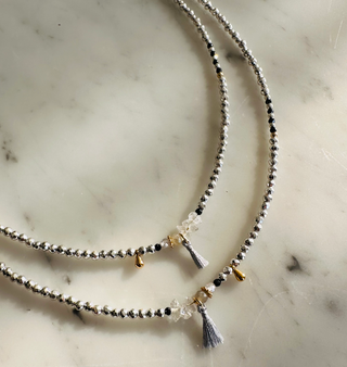 CHOKER HERKIMER & LABRADORITA