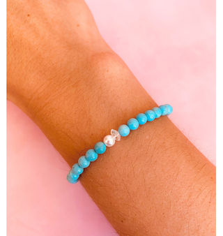 BRAZALETE TURQUESA & PERLA