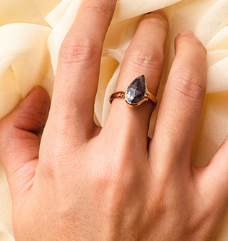 ANILLO LABRADORITA METALIC GRAY
