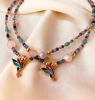 COLLAR COLIBRÍ MULTICOLOR