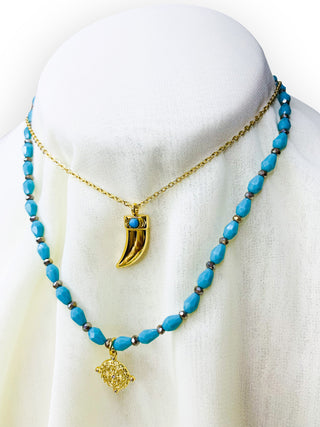 COLLAR DOBLE COLMILLO DE LA ABUNDANCIA