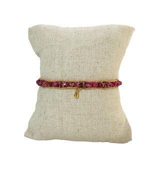 BRAZALETE PIEDRA NATURAL RODONITA