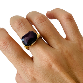 ANILLO ÚNICO CRISTAL VIOLETA